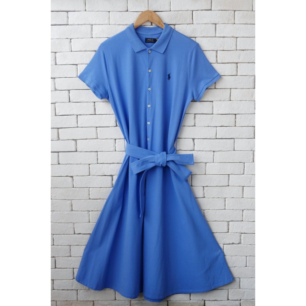 POLO RALPH LAUREN WOMEN PIQUE A-LINE POLO DRESS