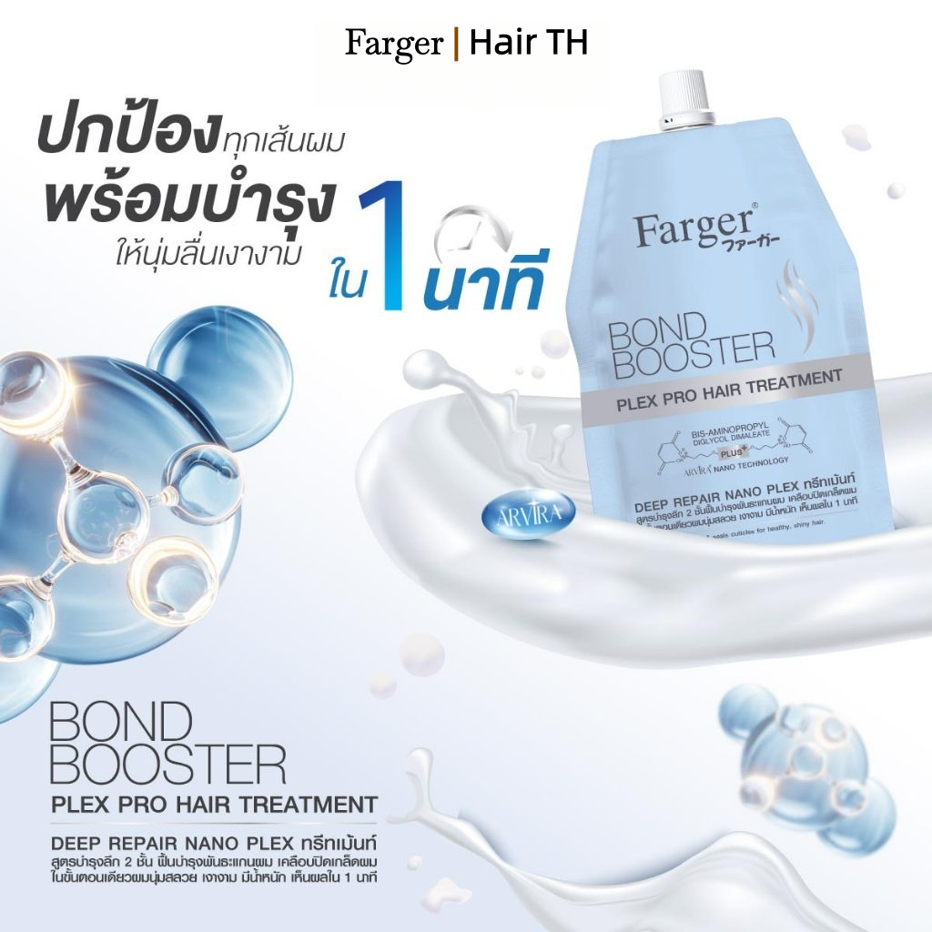 Farger Bond Booster เซรั่มบำรุงเส้นผมปฏิเสธความหงุดหงิดบำรุงสองเอฟเฟกต์ปรนนิบัติความมันวาวแข็งแรง 450 มล