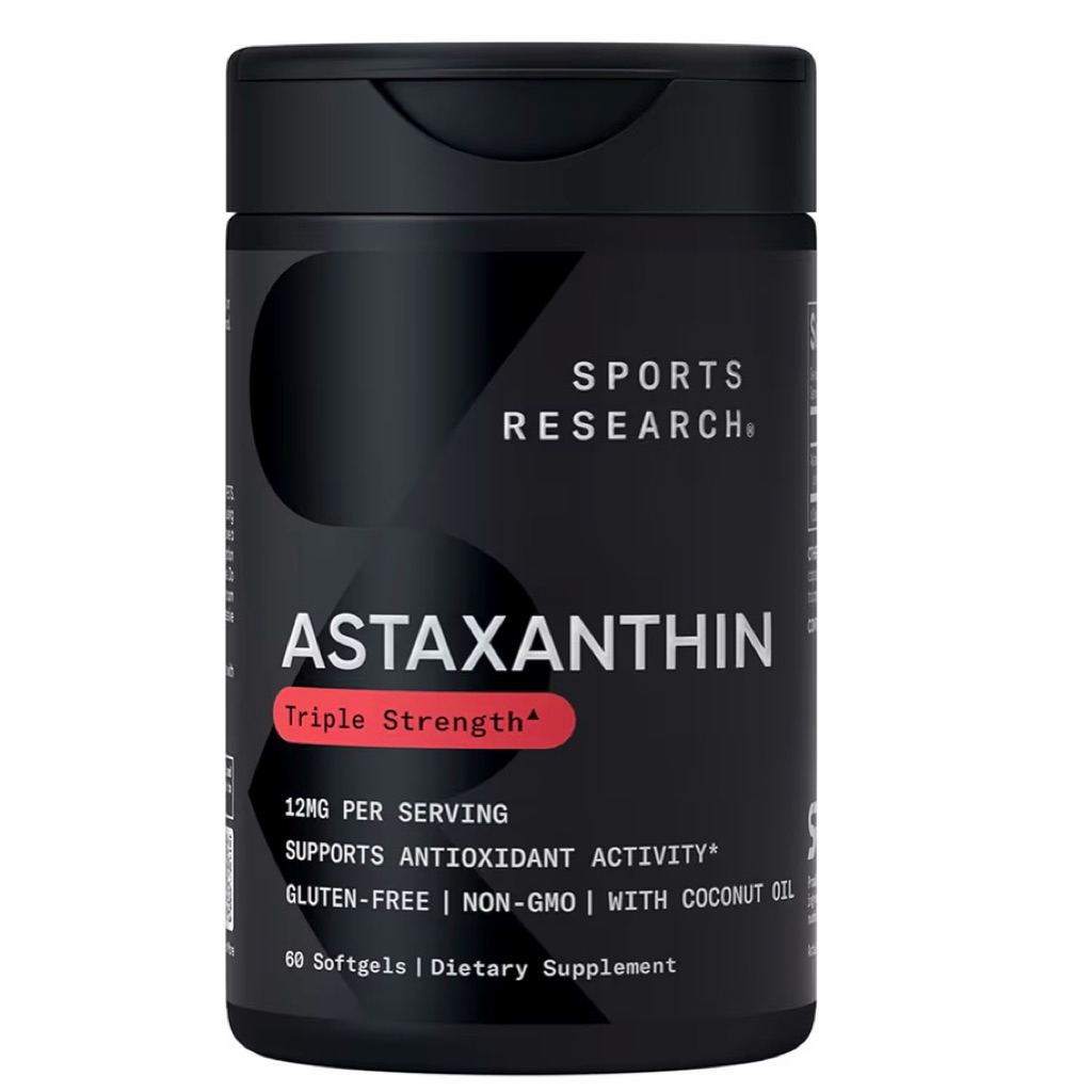 Sports Research® Triple Strength Astaxanthin 12mg 60 Softgels