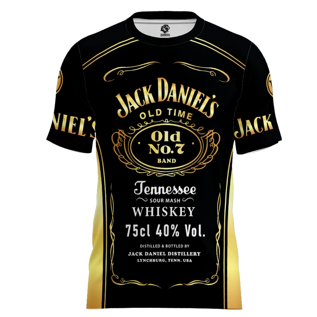 เสื้อ JACK DANIEL'S พิมพ์ลาย  (แขนสั้น&แขนยาว)ผ้าPoly เนื้อนุ่มสบาย,ออกแดดสบายระบายอากาศดี,ไม่ร้อน