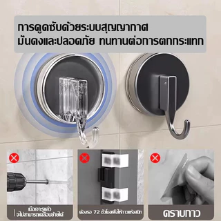🔥พร้อมส่ง🔥ตะขอถ้วยดูดแขวนผนัง แข็งแรงทนทาน ติดตั้งง่าย ไม่ต้องเจาะ รับน้ำหนักดี เหมาะสำหรับห้องครัว ห้องน้ำ และห้องสุขา