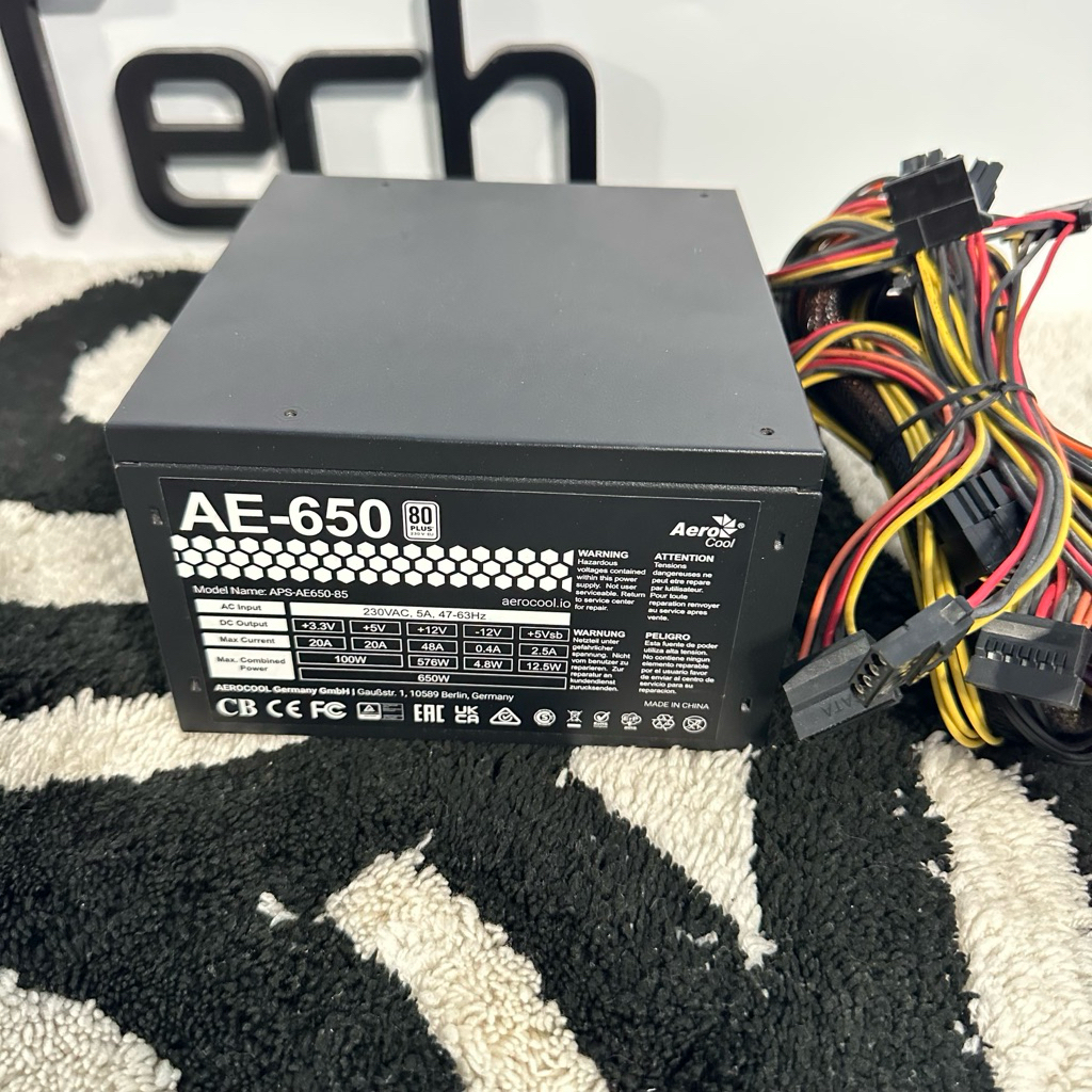 พาวเวอร์ซัพพลาย Aero cool Ae-650w 80 Plus มือสอง
