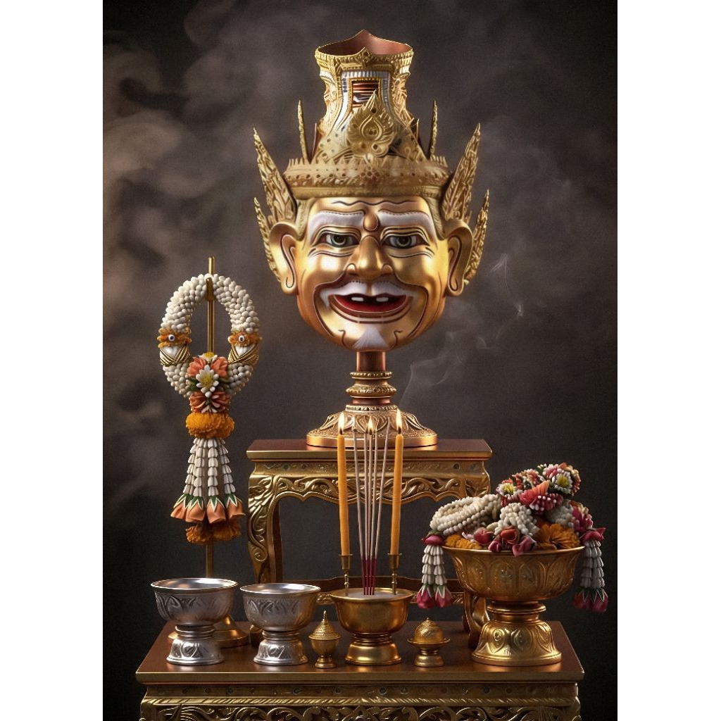 รูปโปสเตอร์ หัวโขน ฤาษี ขนาด A3 ความหนา 200 แกรม ภาพมงคล เสริมฮวงจุ้ย ตบแต่งบ้าน (29.7*42 cm)