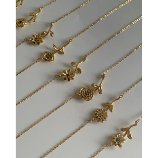 สร้อยสเตนเลสสตีล สร้อยประจำเดือนเกิด HER OBJECTIVE_HER BIRTH FLOWER NECKLACE