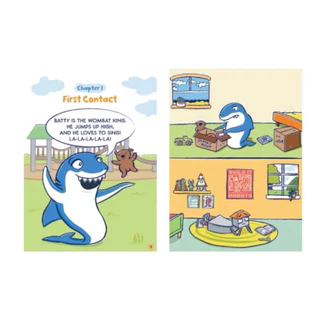 Shark and Bot ฉลามและหุ่นยนต์ คู่หูเพื่อนซี้ ชุด 4 เล่ม การ์ตูนช่อง การ์ตูนเด็กภาษาอังกฤษเสริมทักษะ(200200300)