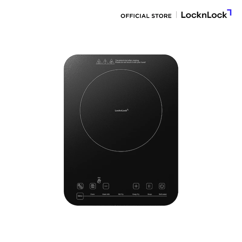 New Arrival LocknLock เตาแม่เหล็กไฟฟ้าขนาดเล็ก ระบบสัมผัสหน้าจอ Easy Clean Induction Cooker รุ่น EJI352BLK