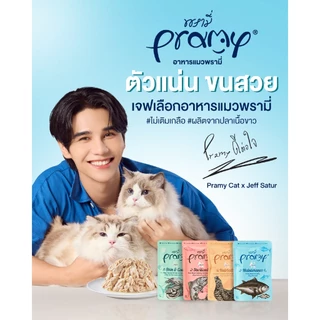 [ยกลัง 48 ซอง] Pramy Pouch อาหารเปียกแมว พรามี่ 70 กรัม สูตรเยลลี่ สูตรเกรวี่ สำหรับลูกแมว แมวโต