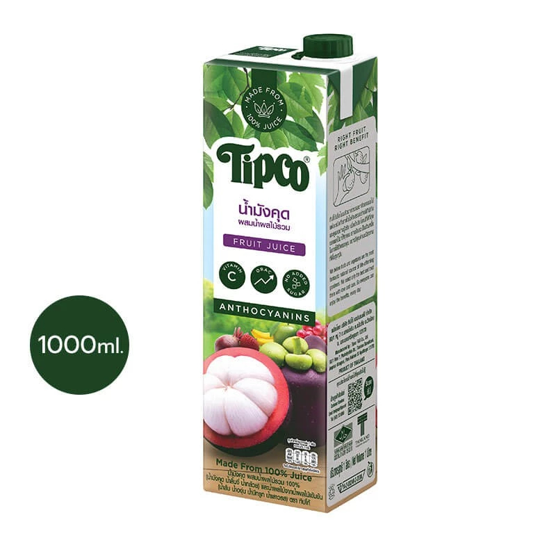 ( GWP สินค้าของแถมห้ามจำหน่าย )TIPCO น้ำมังคุดผสมน้ำผลไม้รวม Mangosteen & Mixed Fruit 100%  ขนาด 1000 มล. Exp. 12/7/2026 – โปรปัง