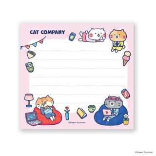 สวีทซัมเมอร์ : กระดาษก้อน Memo NP2604 : ลาย Cat Company : มีให้เลือกทั้งหมด 13 ลาย