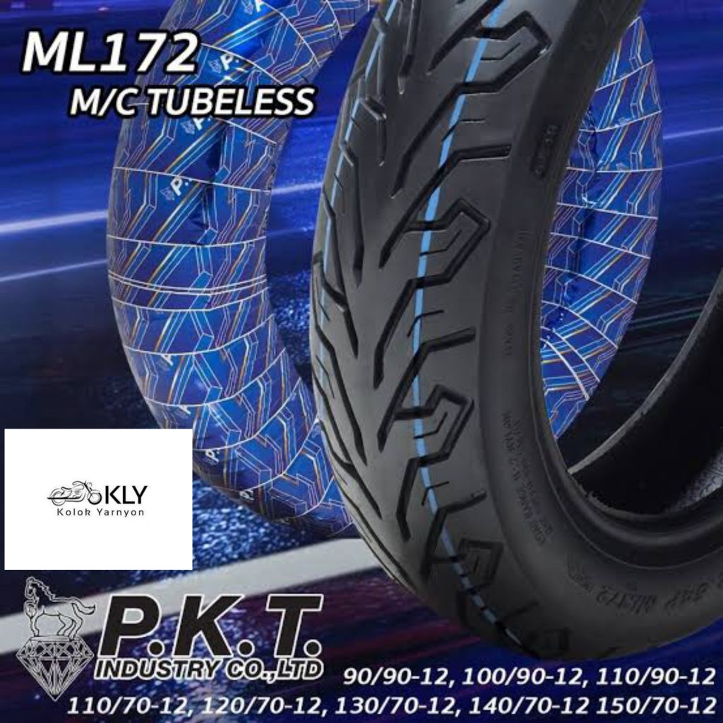 ยางนอกPKT ไม่ใช้ยางใน TUBELESS 100/90X12TL 110/90x12TL 110/70X12TL ใส่รถSCOOPY-i GRAND FILANO PCX ZO