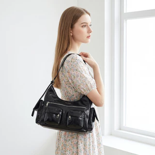 MOLICHIC Hobo Bag กระเป๋าสะพายข้างสไตล์วินเทจ Y2K กระเป๋าผู้หญิงช่องเยอะ จุของได้เยอะ ทรงสวย ทันสมัย