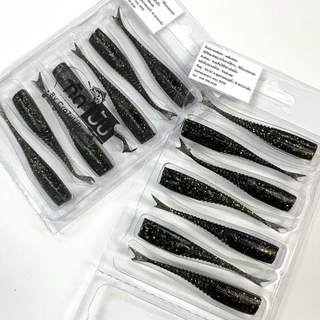 เหยื่อยาง กัดยับ รุ่น เขี่ยยับ 6cm/1.1g (7ตัว/แพ็ค) เหยื่อปลอมตกปลา Kadyub Keayub Soft Bait Fishing Lure for Ultralight
