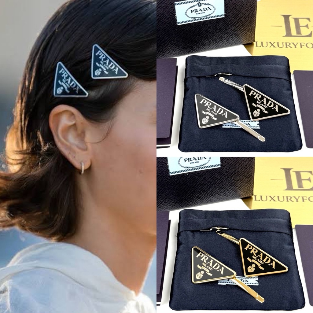 Prada Metal hair pins กิ๊บติดผมโลหะ 1IF051 ของแท้ 100%