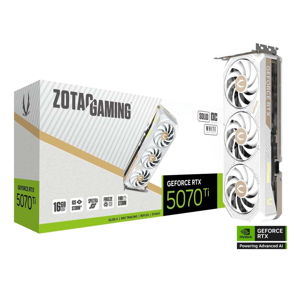 ZOTAC GAMING GeForce RTX 5070 Ti SOLID CORE OC White Edition
