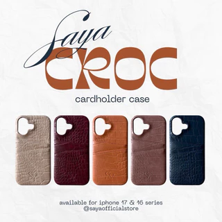 SAYA - Croc Cardholder Case (iPhone 17 & 16 series)