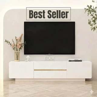 Tomato Home ชั้นทีวีมินิมอล Desire TV cabinet กว้าง160ซม | ชั้นวางทีวีไม้ วางทีวีใหญ่สุด 65นิ้ว
