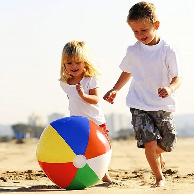 Novvia 1 ชิ้น 30/40 ซม. สีรุ้งลูกบอลชายหาดพองของเล่นสระว่ายน้ํา ลูกบอล