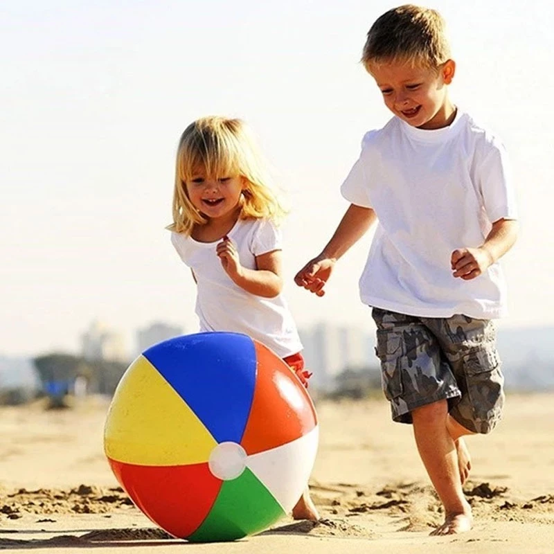 Novvia 1 ชิ้น 30/40 ซม. สีรุ้งลูกบอลชายหาดพองของเล่นสระว่ายน้ํา ลูกบอล
