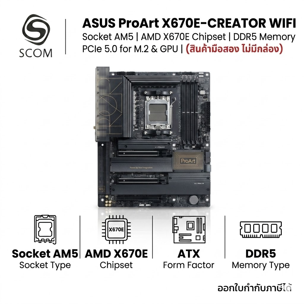 ASUS ProArt X670E-CREATOR WIFI (SOCKET AM5) มือสอง