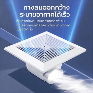 พัดลมดูดอากาศติดฝ้า 8/10/12 นิ้ว แรงดูด 300CFM เงียบ ประหยัดไฟ พัดลมระบายอากาศห้องน้ำ รับประกัน 3 ปี