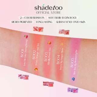 บลัชออน 2 สีในตลับเดียว บลัชออนแบบฝุ่น สีชัดแก้มพุ่ง ติดทน ไม่ลบระหว่างวัน ปัดแก้มเบลอผิว Blush On SHADETOO