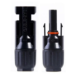 Ewonly MC4 Connector หัว mc4โซล่าเซลล์ 10คู่ สายไฟโซล่าเซล หัวต่อแผงโซล่าเซลล์ มาตรฐาน TUV และ IP67 30A Male Female Wire