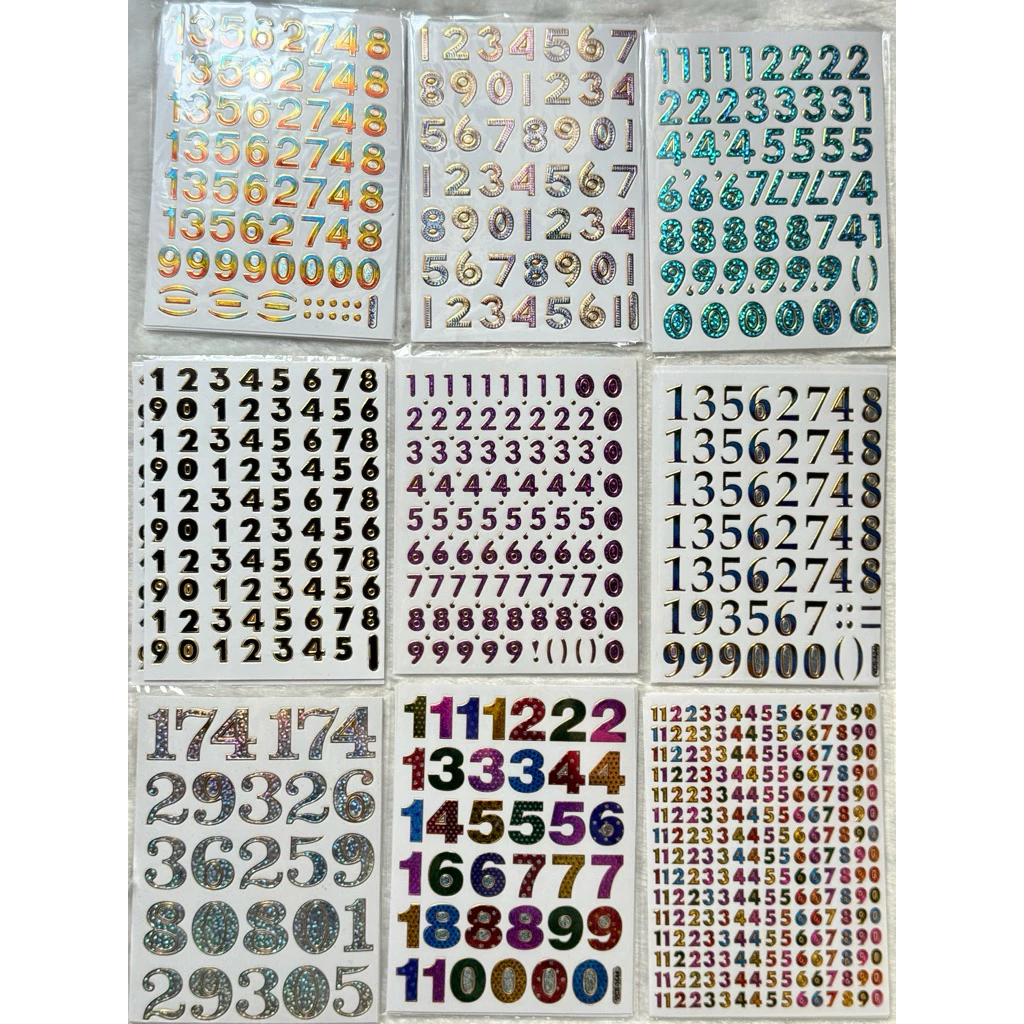 สั่งขั้นต่ำ30บาทต่อออเดอร์(ไม่รวมค่าส่ง) 🔢สติ๊กเกอร์ม้อบแม้บ หมวดตัวเลข🔢