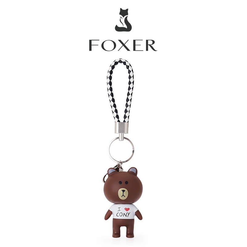 FOXER ميدالية دب كرتوني بحبل مضفور — صورة 6