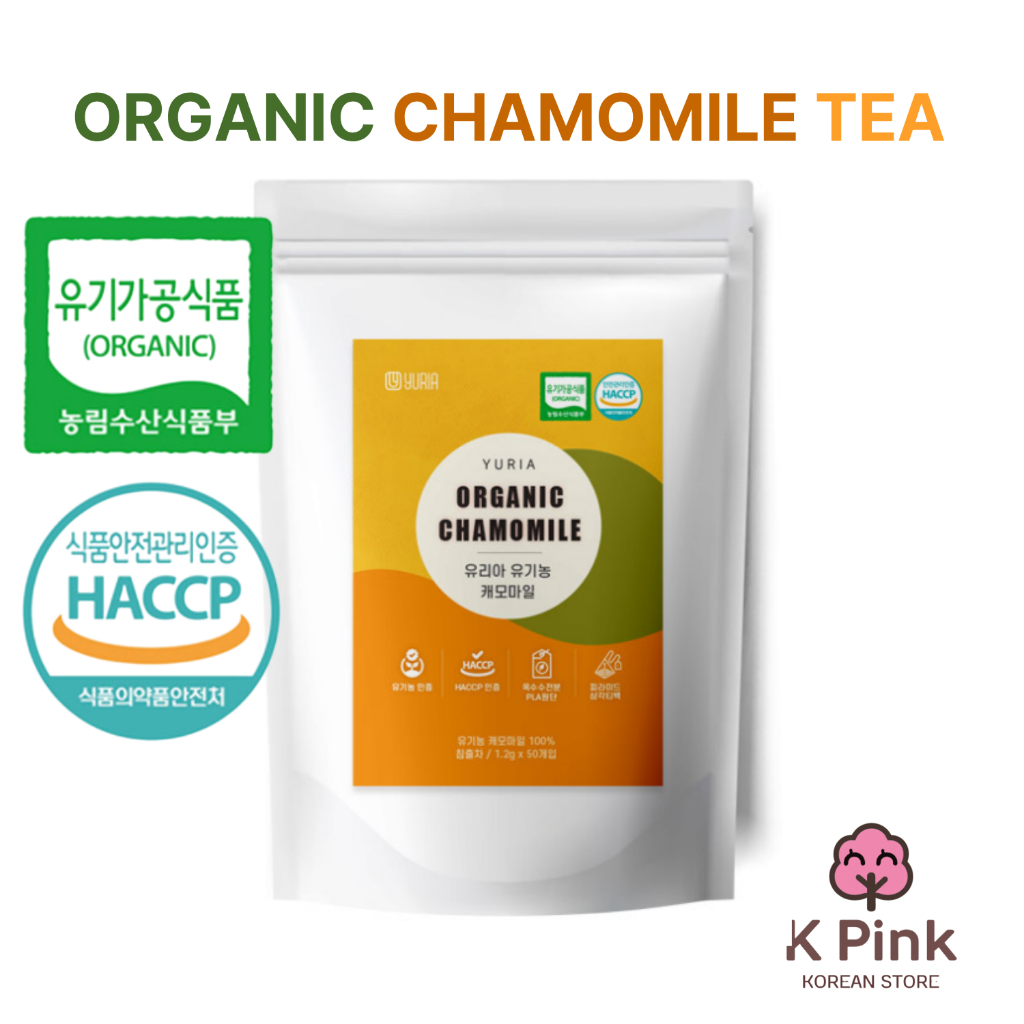 [พร้อมส่ง]Yuria ORGANIC CHAMOMILE TEA 50ซอง camomile teabags ชาดอกคาโมมา ออร์แกนิก กลิ่นหอมจากเกาหลี