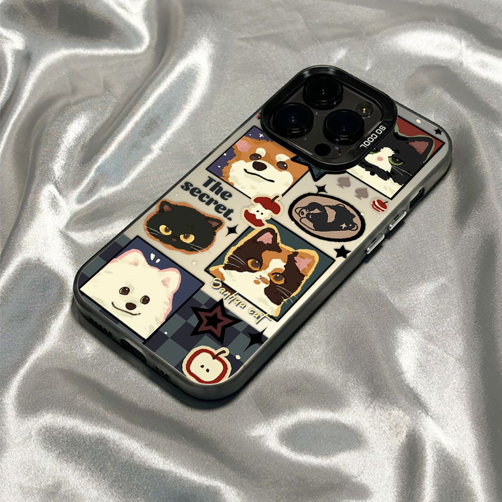Cartoon Dog IMD เคส For iPhone 17 Air 11 15 12 13 16 14 Pro Max XR XS Max X เคสโทรศัพท์ เปลือกแข็ง กันกระแทกเคสมือถือ