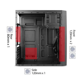 เคส ATX/MATX/ITX ไฟ RGB สวย พื้นที่กว้าง ระบายความร้อนเร็ว แผ่นหนาแข็งแรง สำนักงาน รองรับการ์ดจอ 330 มม. มี USB