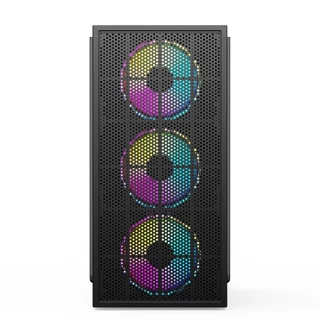 เคส ATX/MATX/ITX ไฟ RGB สวย พื้นที่กว้าง ระบายความร้อนเร็ว แผ่นหนาแข็งแรง สำนักงาน รองรับการ์ดจอ 330 มม. มี USB