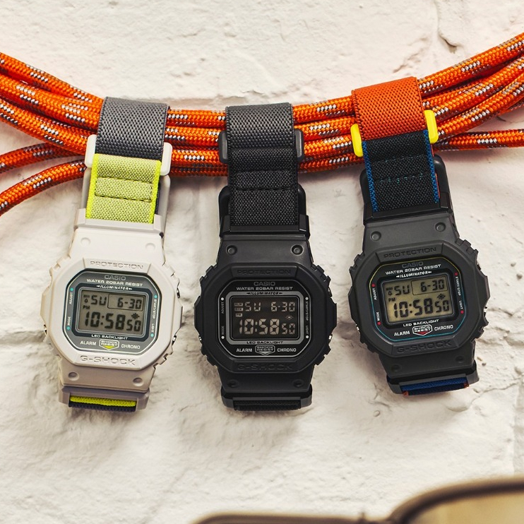 Casio G-Shock สายผ้า รุ่น DW-5600MNC,DW-5600MNC-1,DW-5600MNC-7A8,DW-5600MNC-8A2
