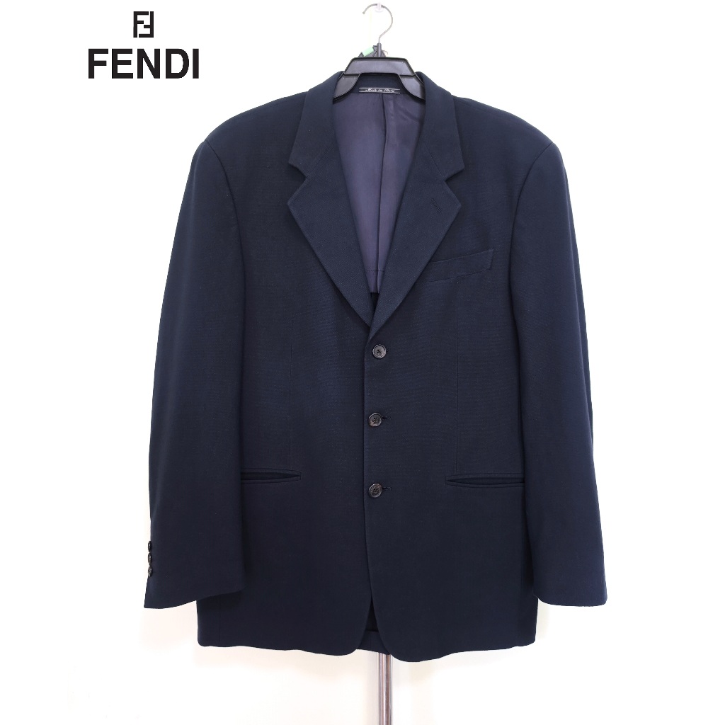 FENDI เสื้อสูท สีกรม อก 43 นิ้ว มือสอง