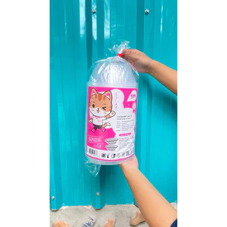 ถ้วยชามพลาสติก PP no.45 880ml ตราแมว ใส่อาหาร Food Grade ทนร้อน 50ใบ/แพ็ค