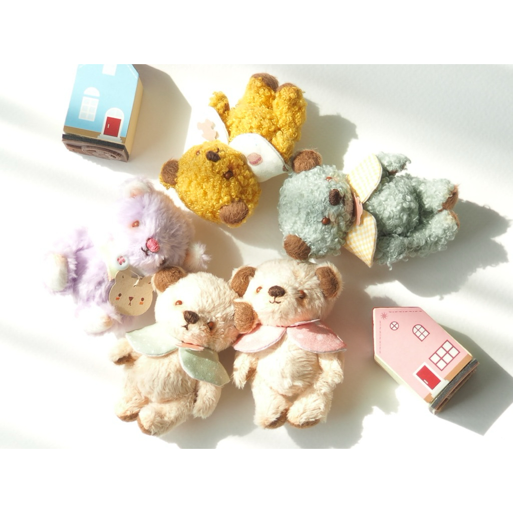 ตุ๊กตาหมีเย็บมือ 🧸Chubby pattern ขนาด 8 ซม.
