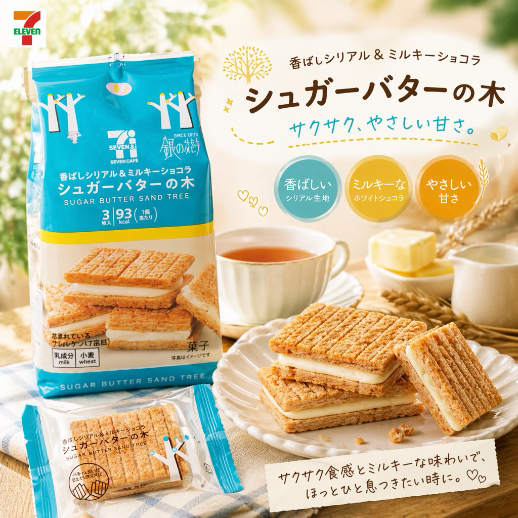 ✅sugarbutter sand tree 7-11 ขมมเวเฟอร์