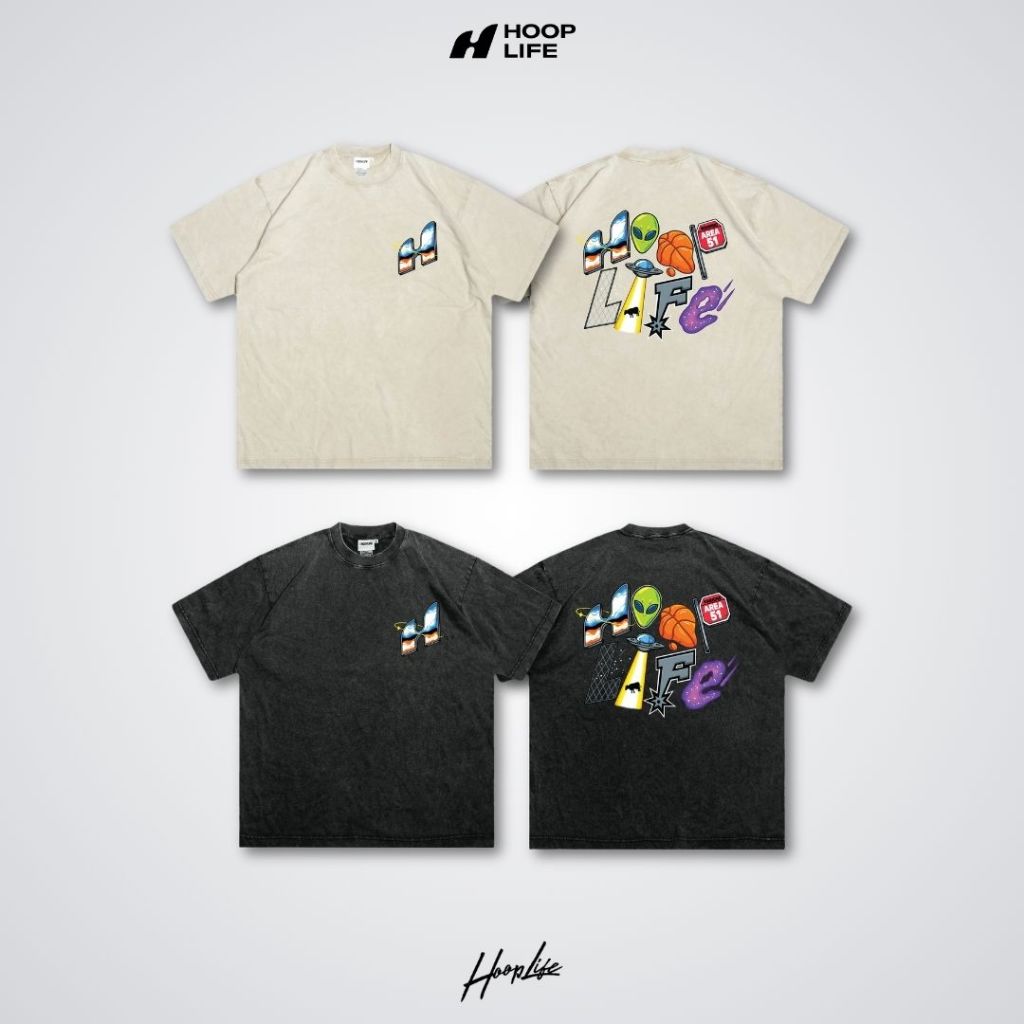 เสื้อยืดแฟชั่น เสื้อยืดแนวสตรีท HoopLife ” I Love this Game –Wemby Alien ” Vintage Oversized Tee