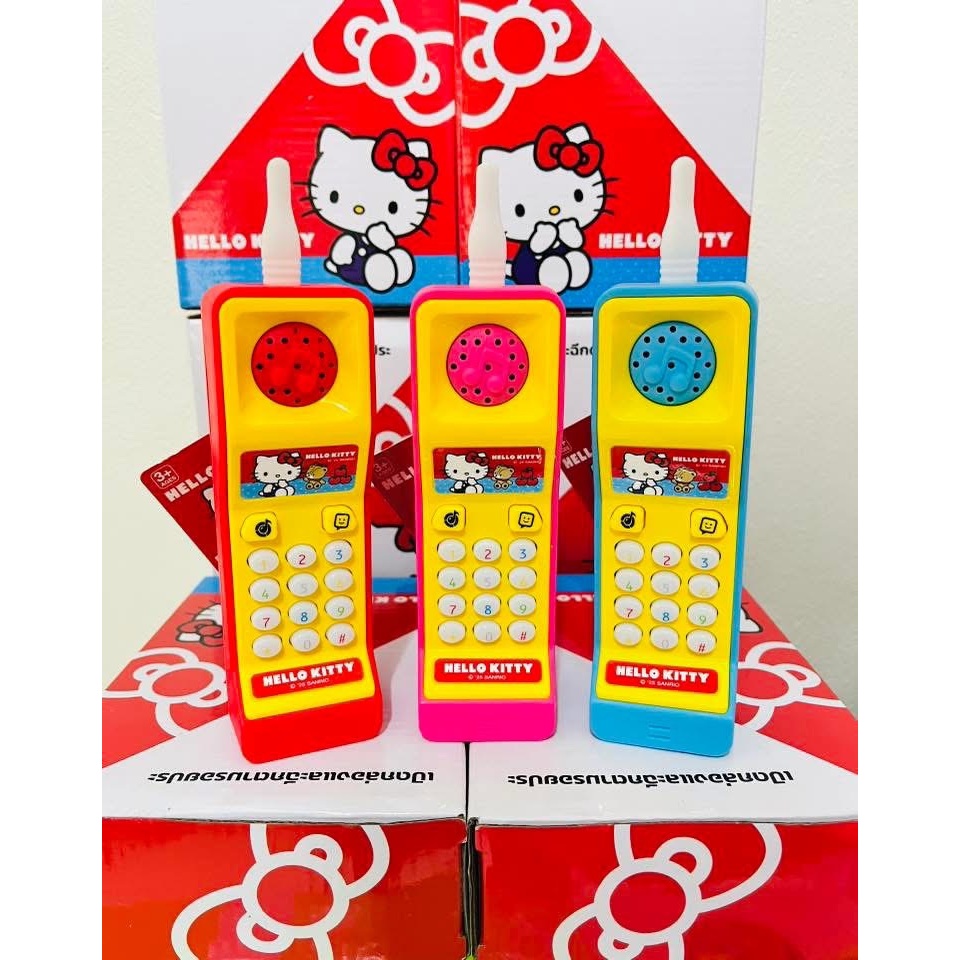 โทรศัพท์มือถือฮัลโหลคิตตี้ มีเสียง มีไฟ ของเล่นเด็ก งานชนห้าง พร้อมส่ง