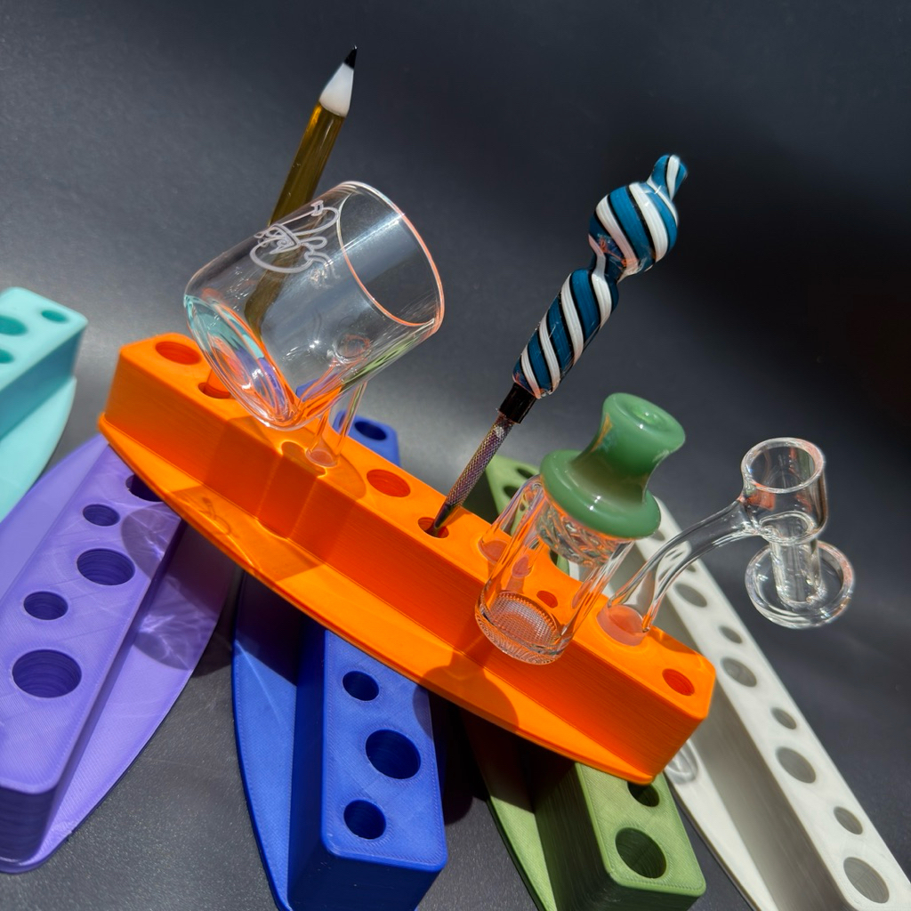 Banger Dab Tool Holder Station 3D Printed – 10mm & 14mm Organizer Stand | Durable Dab Accessory Rack