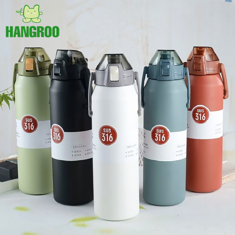 HANGROO XT-1700 กระติกน้ำสแตนเลส ขวดน้ำ กระติกน้ำ ขวดน้ำเก็บความร้อนเย็น ขวดเก็บอุณหภูมิ