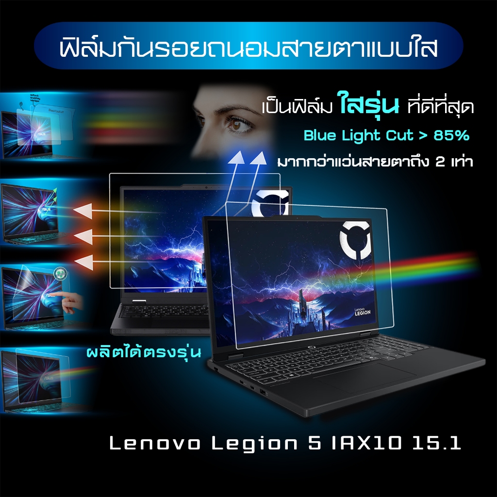 Maximum ฟิล์มกันรอยหน้าจอ คอม โน๊ตบุ๊ค รุ่น Lenovo Legion 5 IAX10 15.1 ขนาด 15.1 นิ้ว 32.5x20.3 ซม.