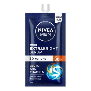 ( แบบซอง ) NIVEA Men Serum นีเวีย เซรั่มบำรุงผิวหน้าสำหรับผู้ชาย 7ml.