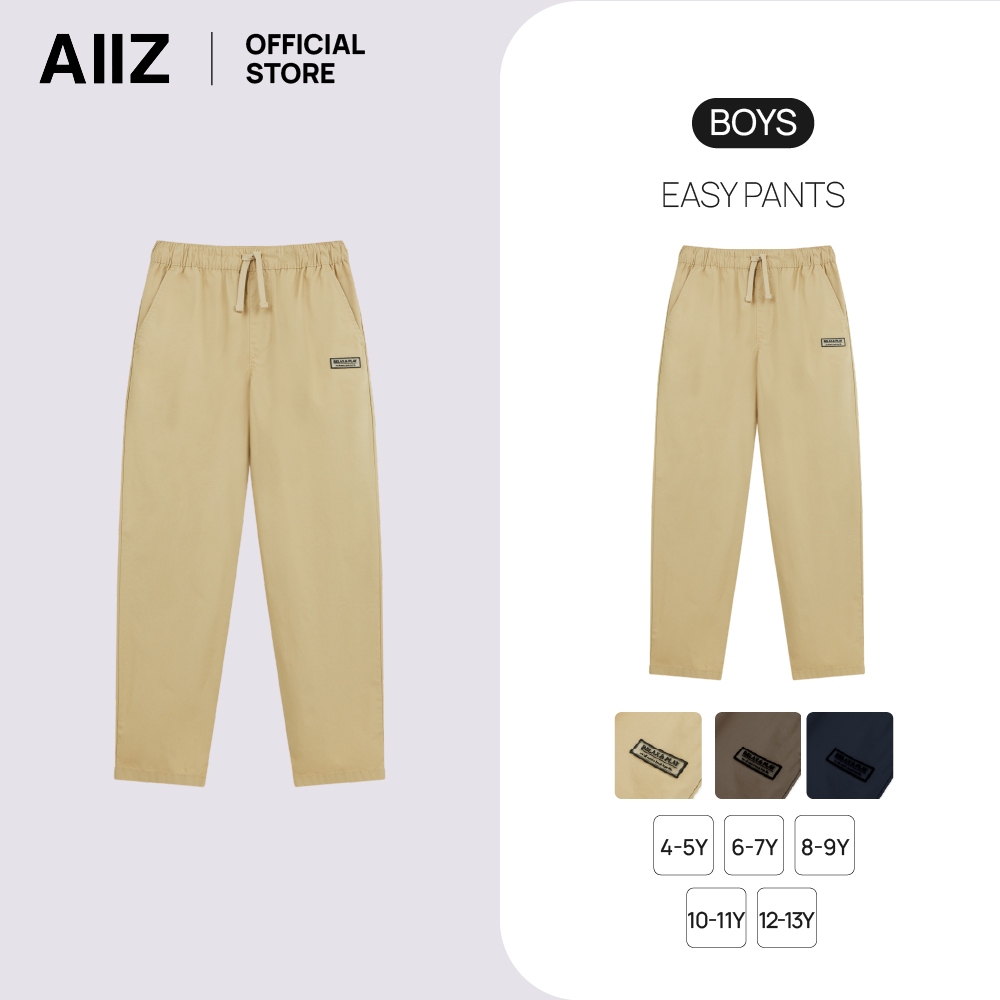 AIIZ (เอ ทู แซด) - AIIZ กางเกงเด็กผู้ชายเอวยางยืดขายาว AIIZ Boy's Easy Pants