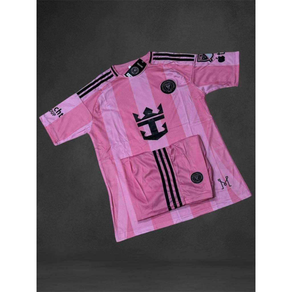 ชุดบอล M.I.A (Pink Home) New Season2025/26 แขนสั้น  ชุดฟุตบอลผู้ใหญ่ เสื้อ + กางเกง