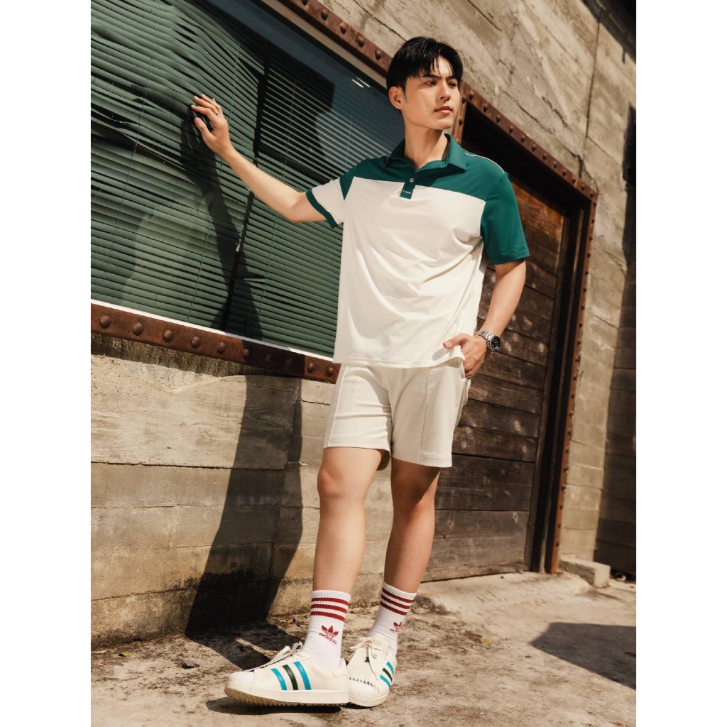 Cherry Pace Polo    Off-white & Green ราคา ถูกที่สุด ดีลบีเคเค