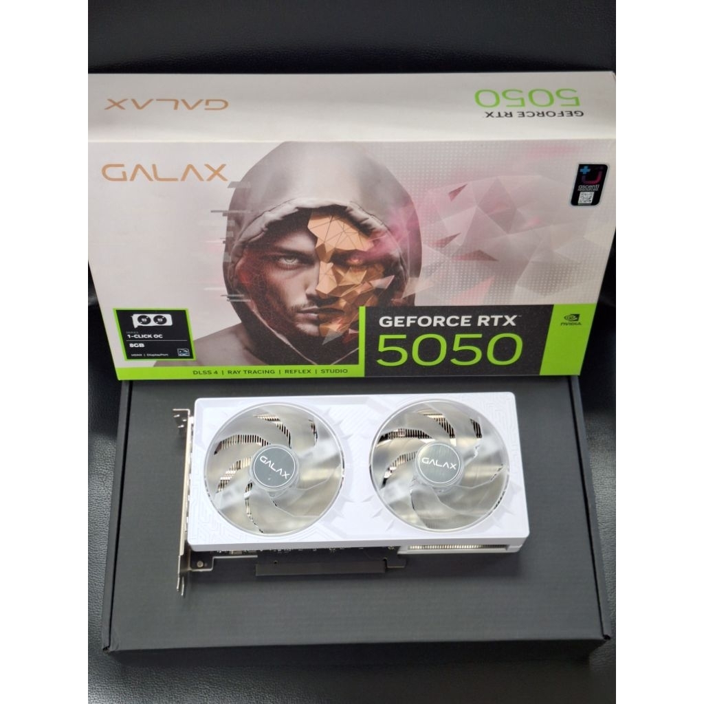 การ์ดจอมือ✌️GALAX GEFORCE RTX 5050 1-CLICK OC WHITE - 8GB GDDR6 อายุ1เดือน ประกันยาว
