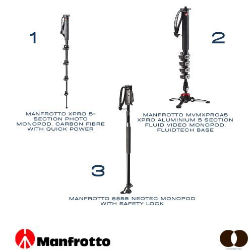 Manfrotto XPRO 5-Section / MVMXPROA5 XPRO aluminium 5 / 685B Neotec Monopod