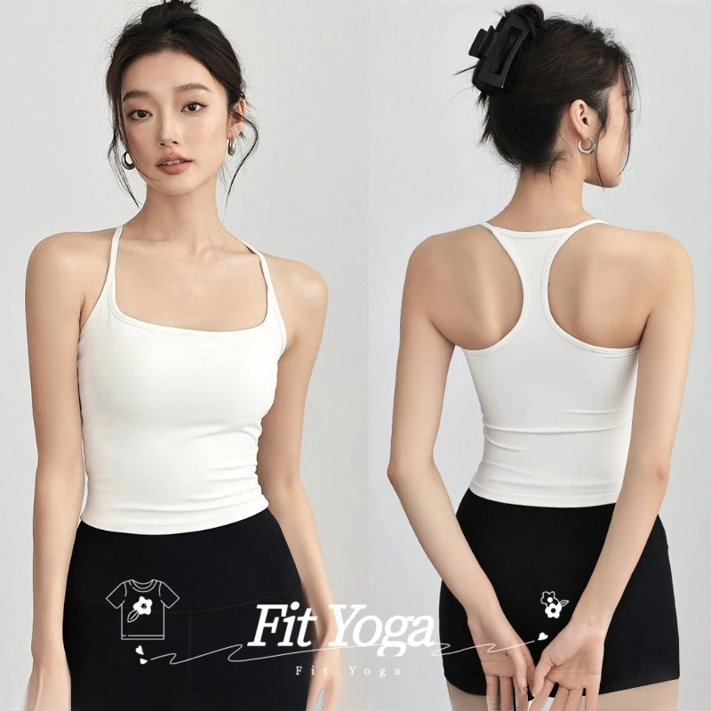 FitYoga เสื้อกล้ามโยคะสตรีมีแผ่นรองอก