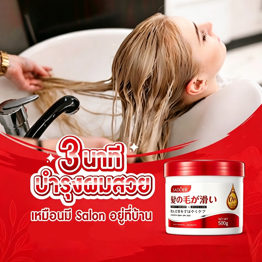 เคราตินหมักผม 500ml. ทรีทเม้นท์สูตรเข้มข้น ฟื้นฟูผมเสียให้นุ่มลื่น เงางาม มีน้ำหนัก (กระปุกใหญ่สุดคุ้ม)